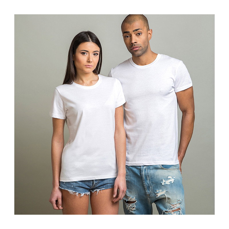 Maglietta  unisex bianca in cotone 150 grammi _2