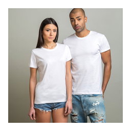 Maglietta  unisex bianca in cotone 150 grammi 