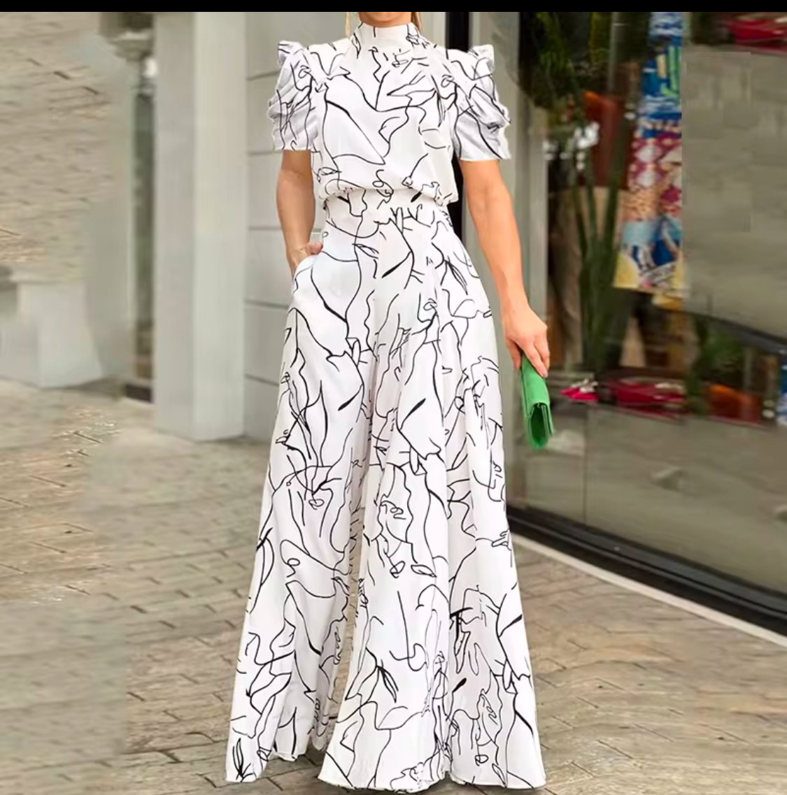 STAND COLLAR JUMPSUIT WIDE LEG_1