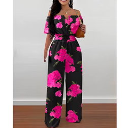 V-NECK JUMPSUIT