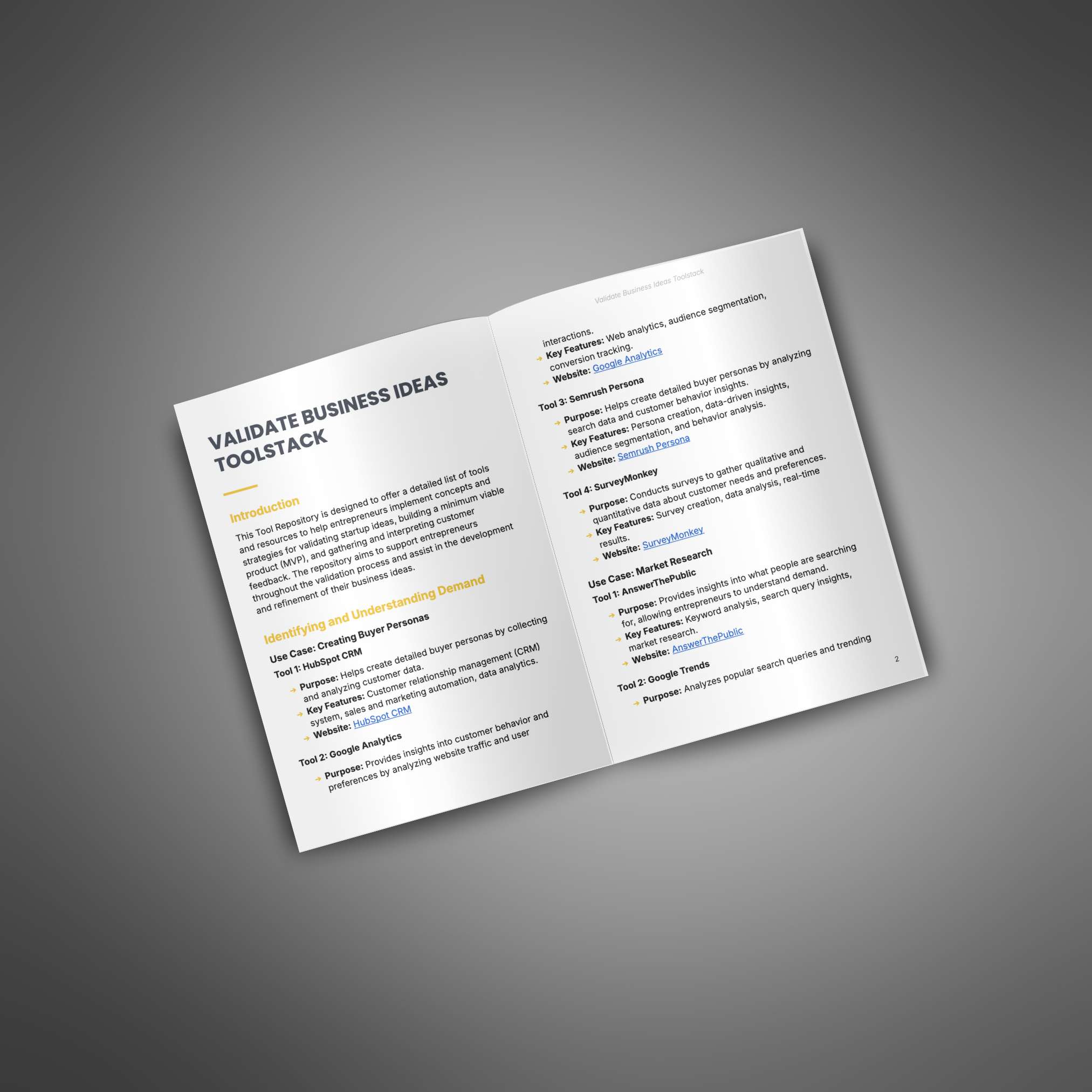 Validate Business Ideas - Toolstack_1