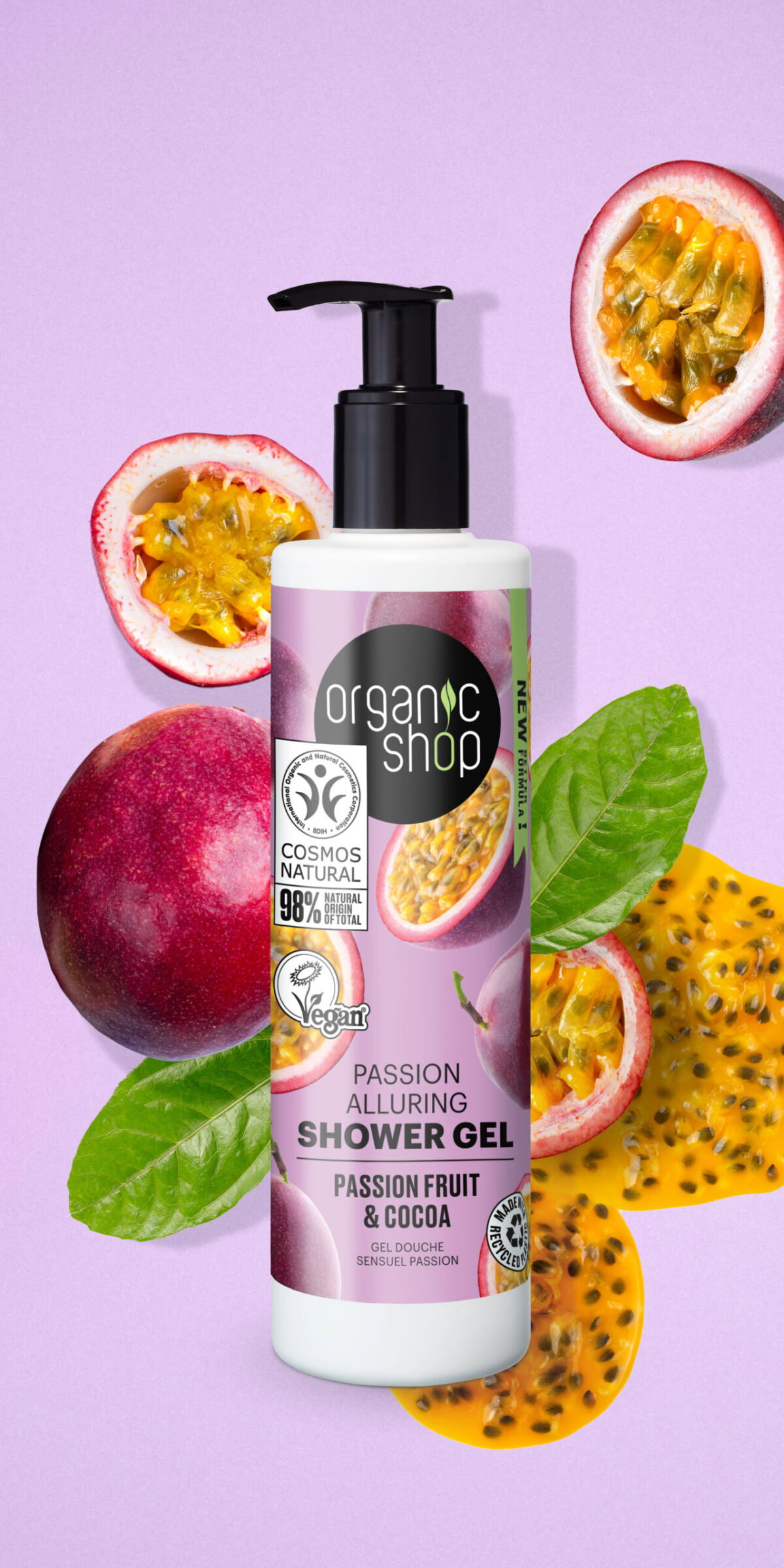 Organic Shop Passion Gel Douche Fruit de la Passion & Cacao 280 ml_1