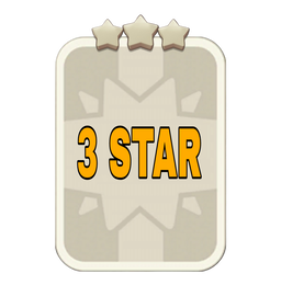 3 star sticker card