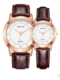 2pcs Homme Montre Couple - Marron 