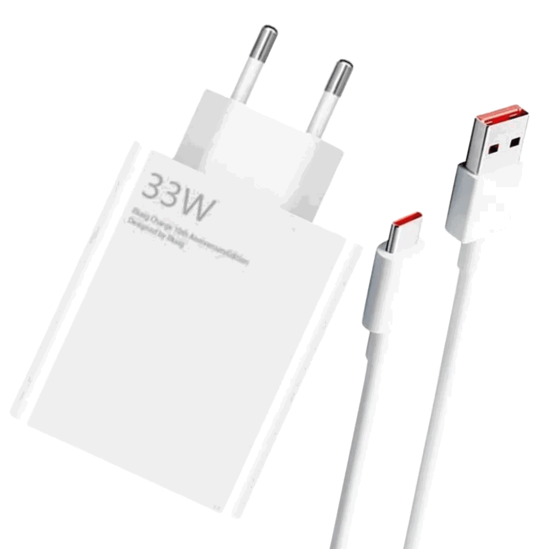 Carregador Xiaomi 33W Mi Turbo Charger USB-C Original Completo