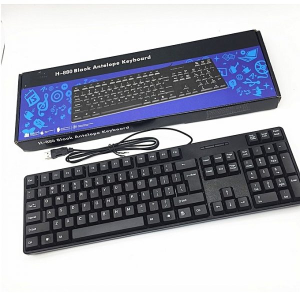 Teclado com fio H-880 Black Antelope_1