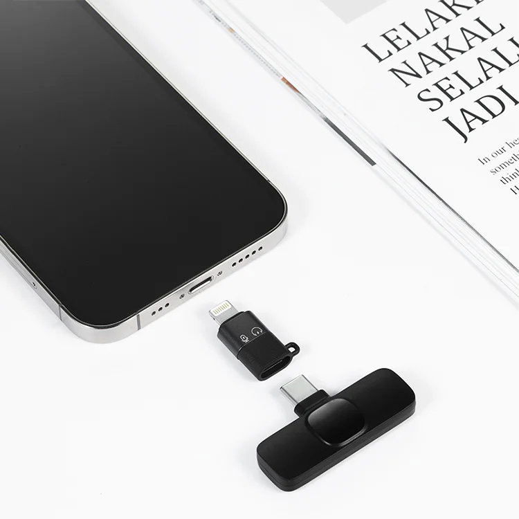 Microfone Lapela K9 2 Em 1 Sem Fio Para  iPhone / Android_4