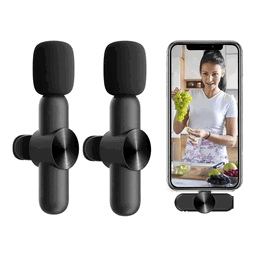 Microfone Lapela K9 2 Em 1 Sem Fio Para  iPhone / Android