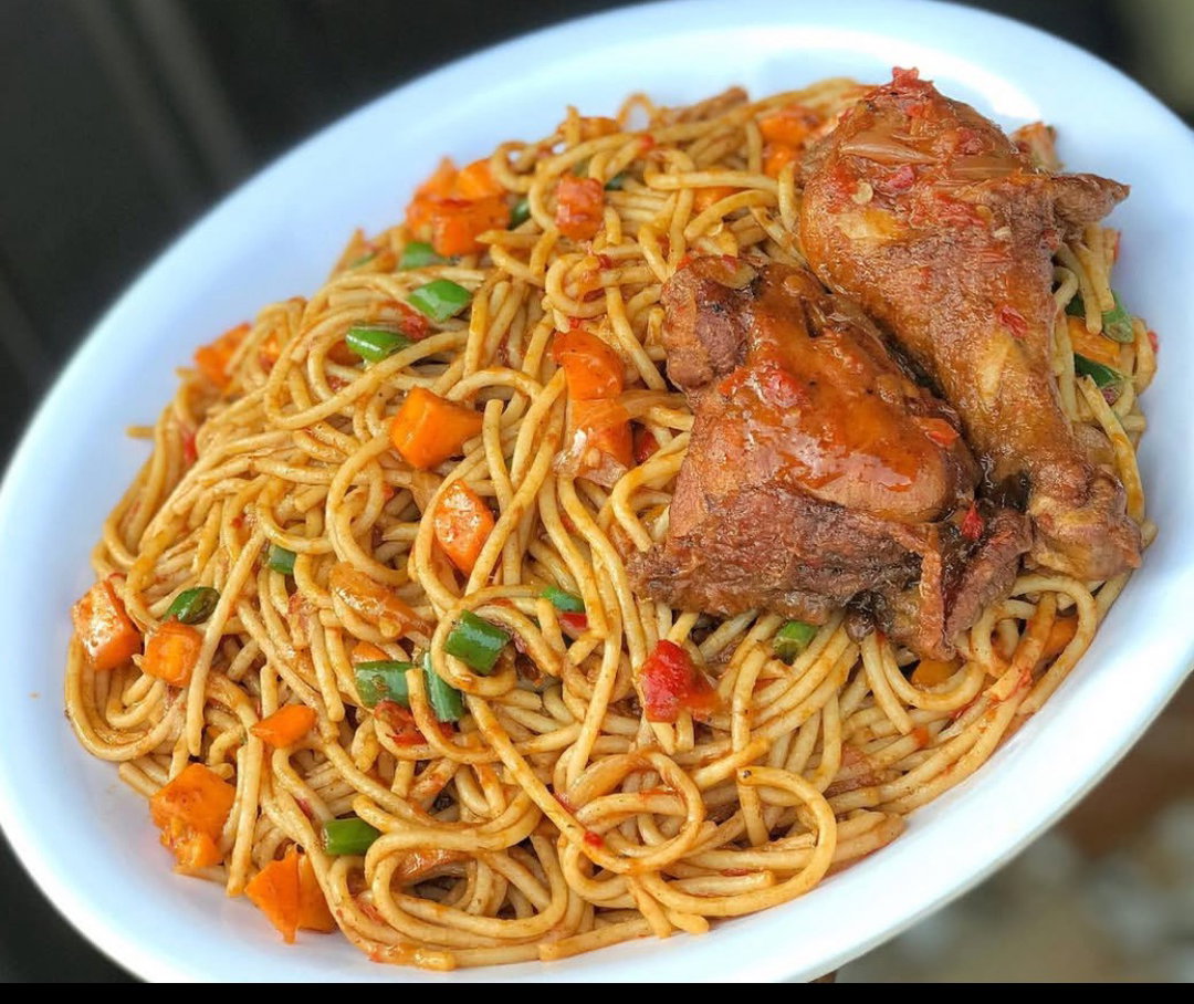 Jollof spaghetti big plate