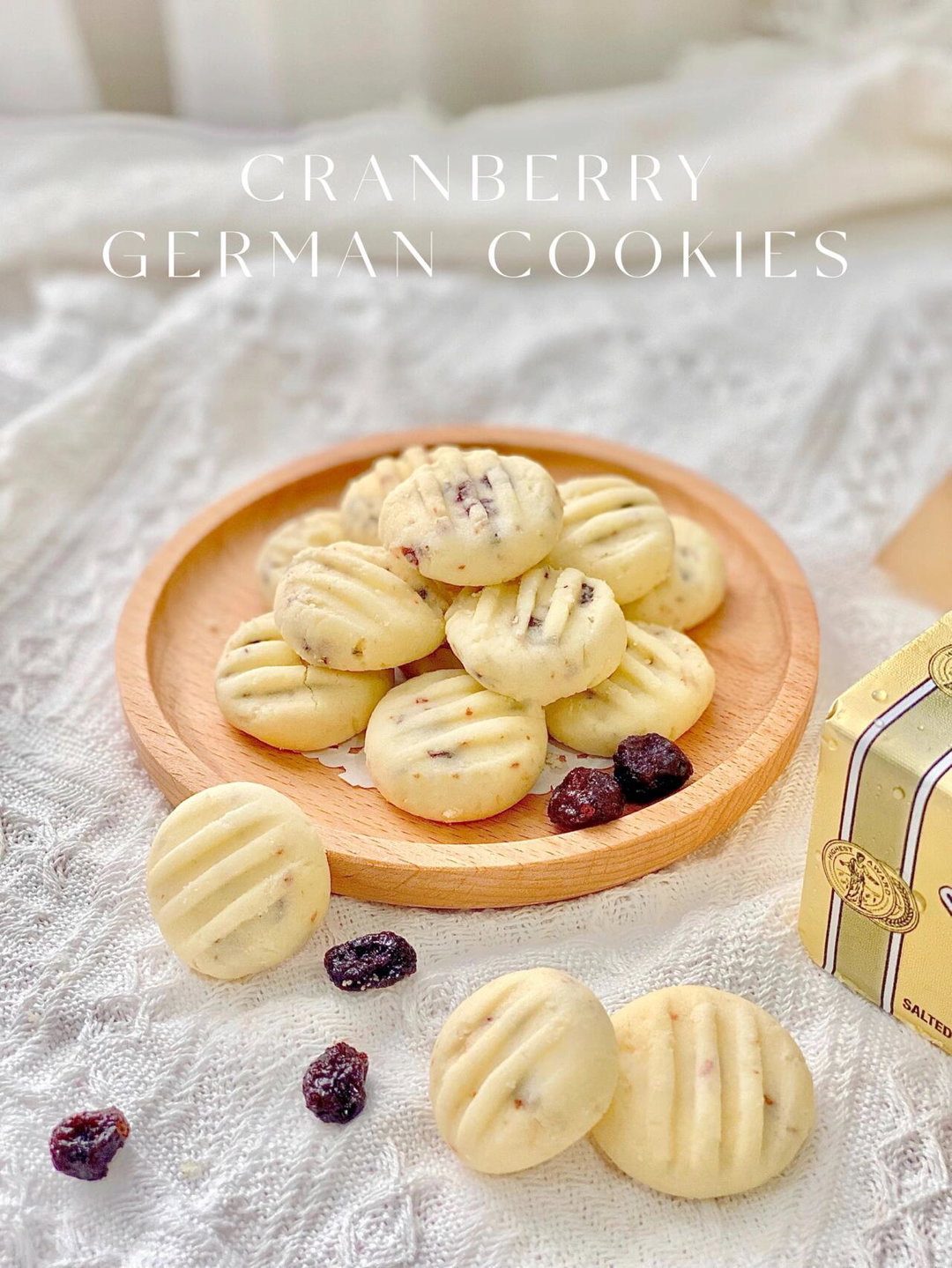 蔓越莓德国酥饼🍒 Cranberry German Cookies