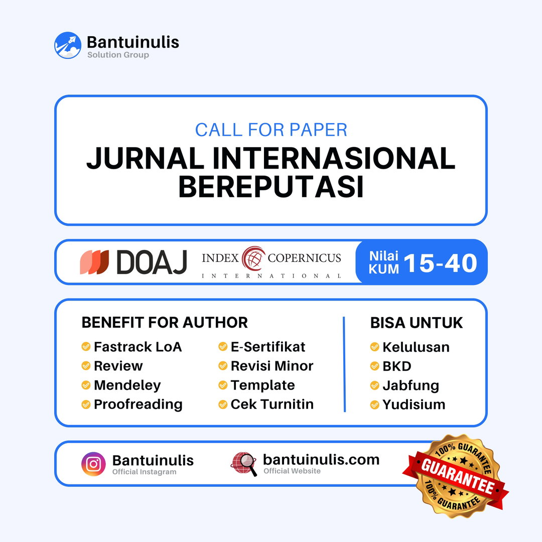 Publikasi Jurnal Bereputasi DOAJ & Copernicus