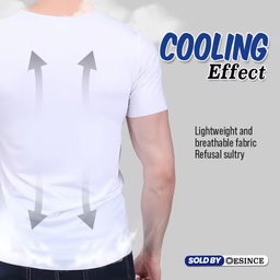 Mens Ice Silk T-shirt Man Short Sleev