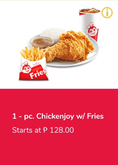 1- PC. Chickenjoy w/ Fries & Drinks