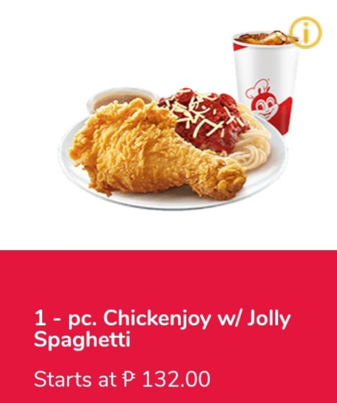 1-pc. Chickenjoy w/ Jolly Spaghetti &drinks_0