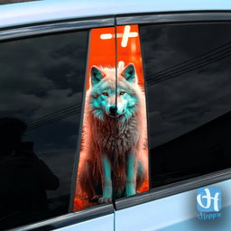 Wolf in the Streets B- Pillar Sticker 