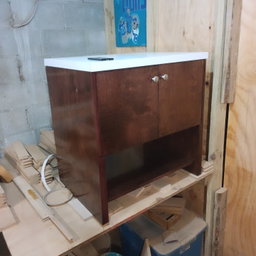Stained Bathroom Vanity 