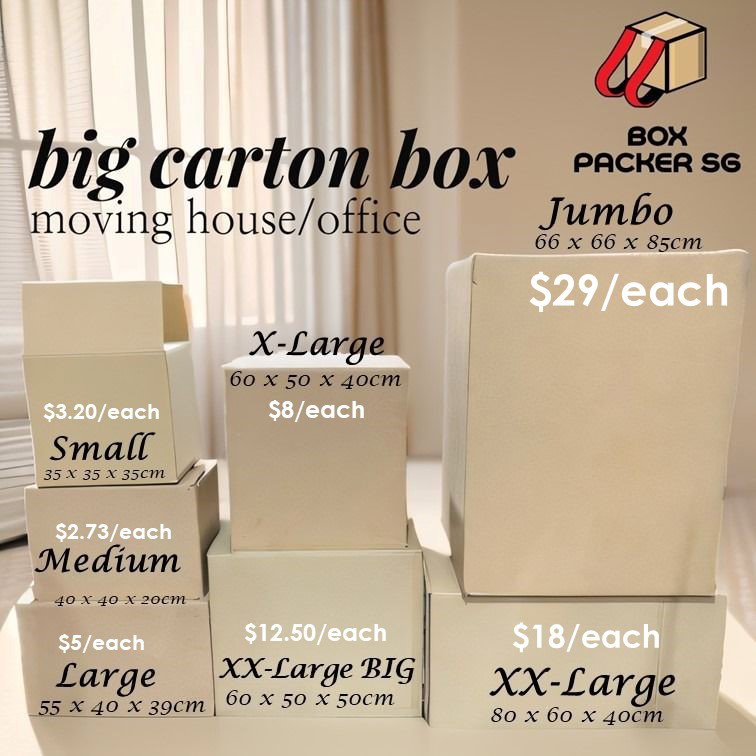 BIG carton box moving house | 5 layers carton box | boxes for moving house | moving house | boxpackersg