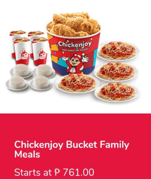 Chickenjoy Bucket Family Meals