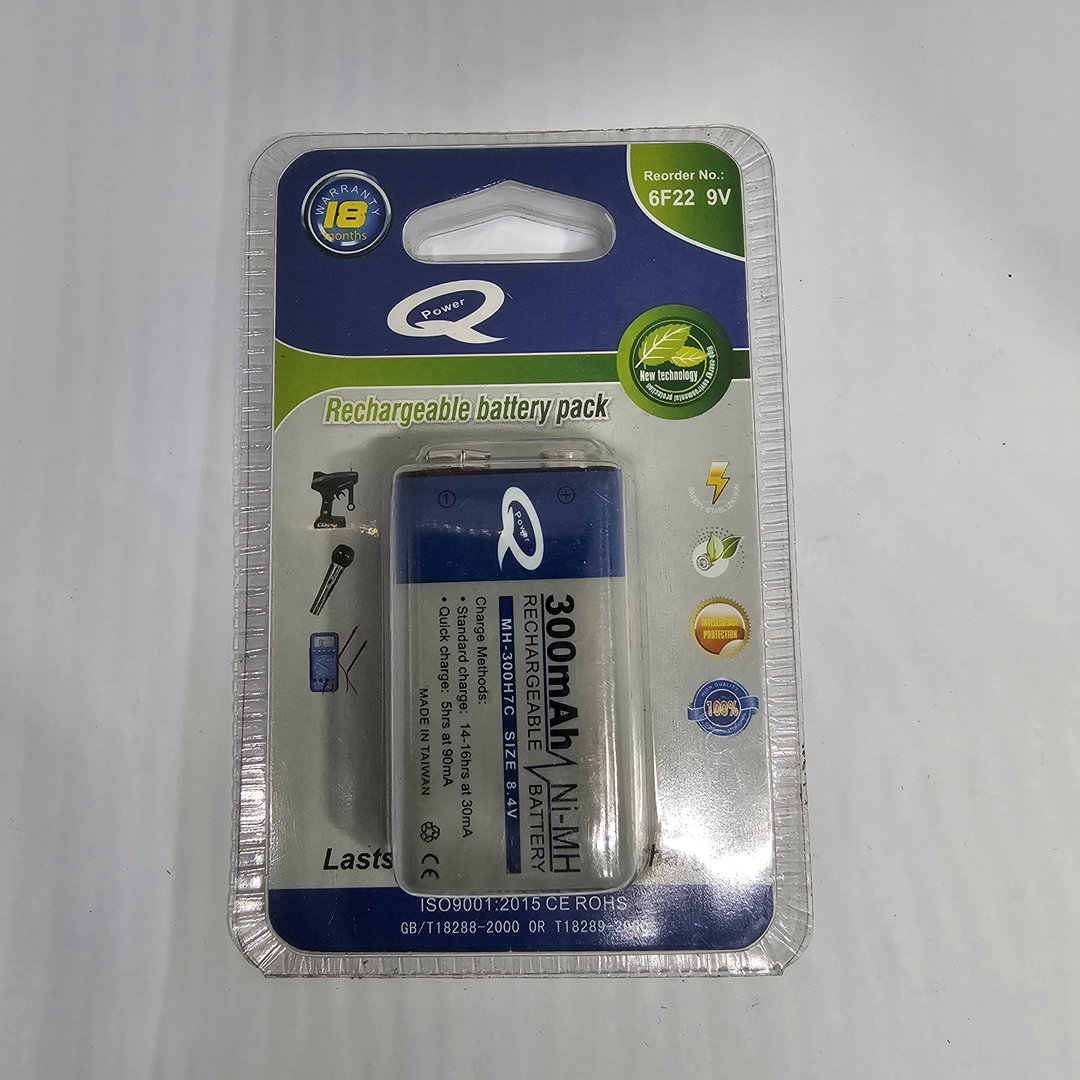 9V battery Rechargerble