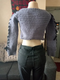 Crochet grey top