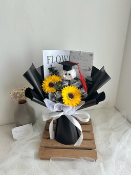 (GP014) Graduation Ping Pong Soap Flower Bouquet 