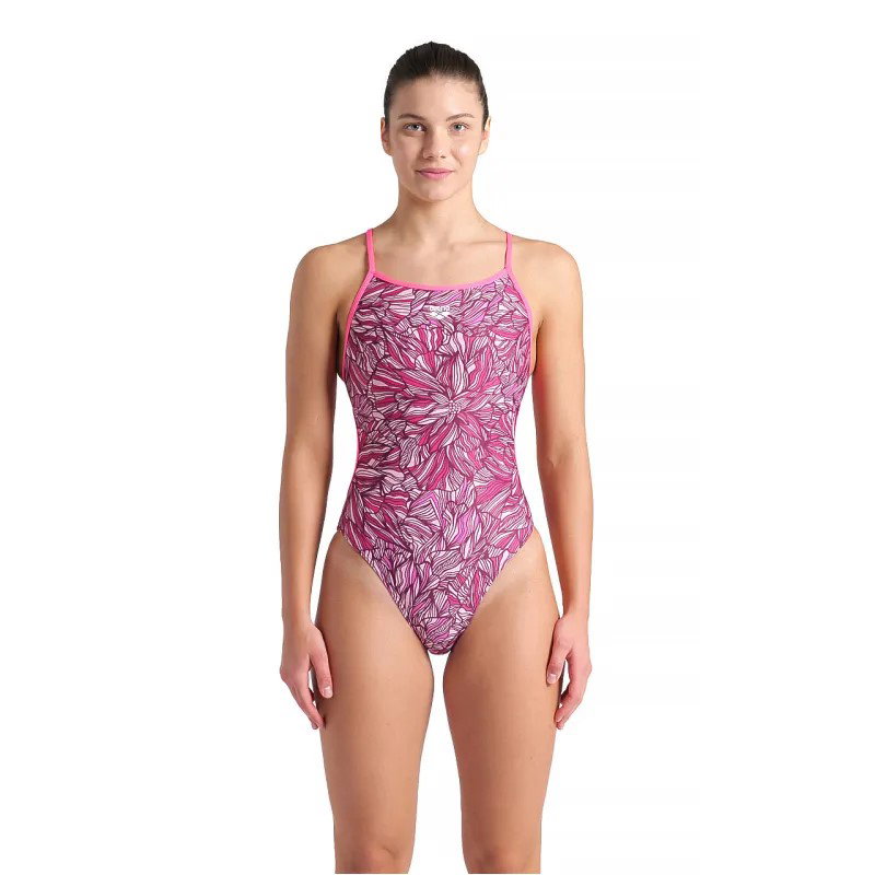 Arena Women's Arena Pink Dahlia Swimsuit Lace Back_0
