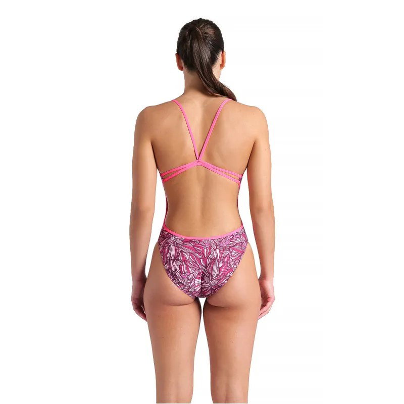 Arena Women's Arena Pink Dahlia Swimsuit Lace Back_3