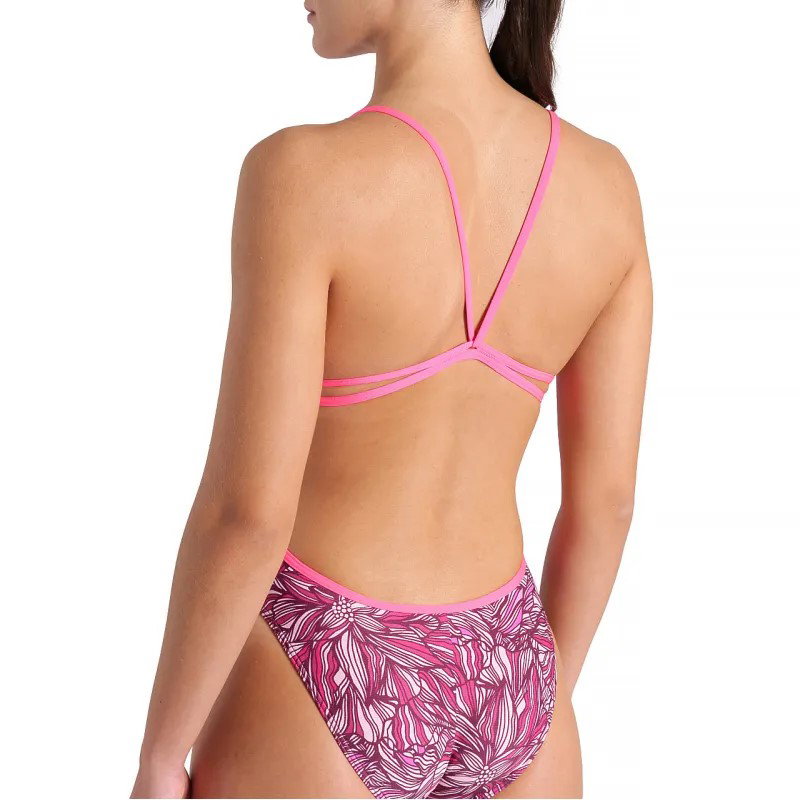 Arena Women's Arena Pink Dahlia Swimsuit Lace Back_2