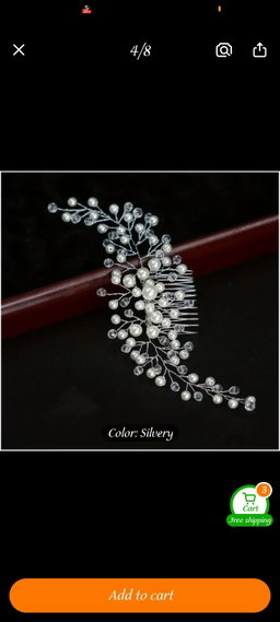 Elegant Wedding Bride Crystal Hair Comb
