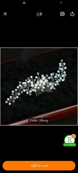 Elegant Wedding Bride Crystal Hair Comb
