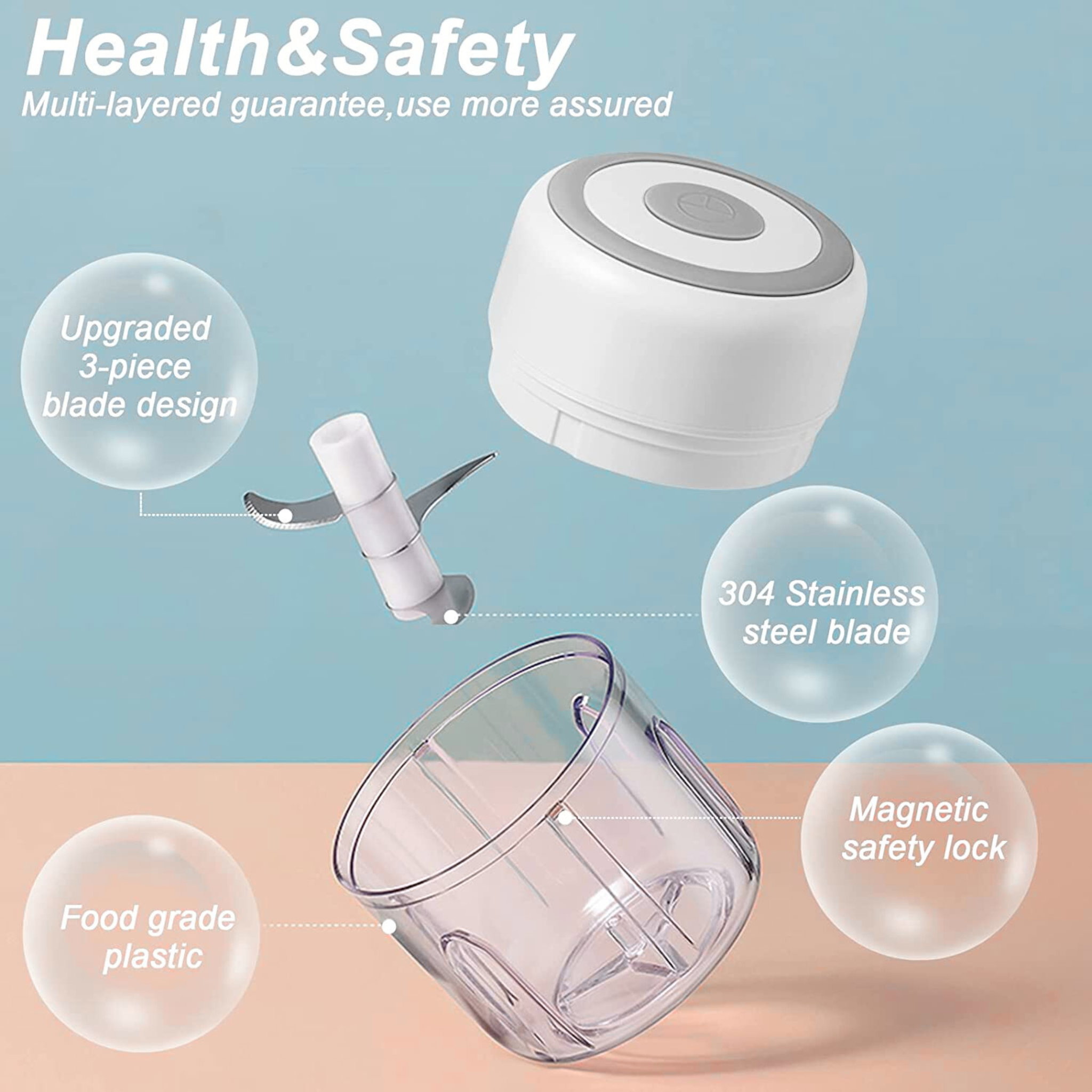 It's Homey ChopEase Electric Food Chopper | USB Portable Electric Kitchen Mini Food Chopper For Kitchen Gadgets_1