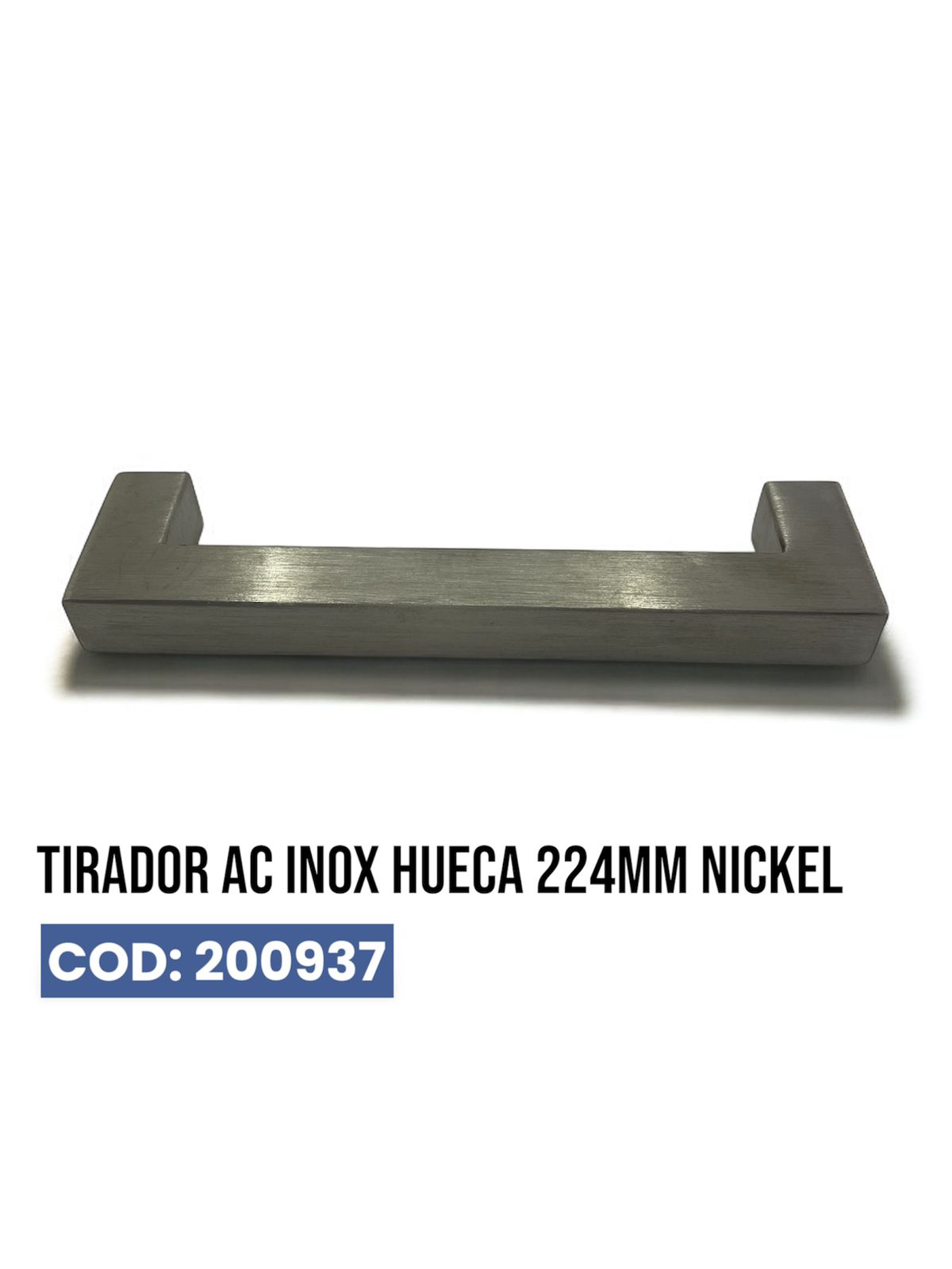 Tirador Ac Inox Hueca 224mm Nickel_0