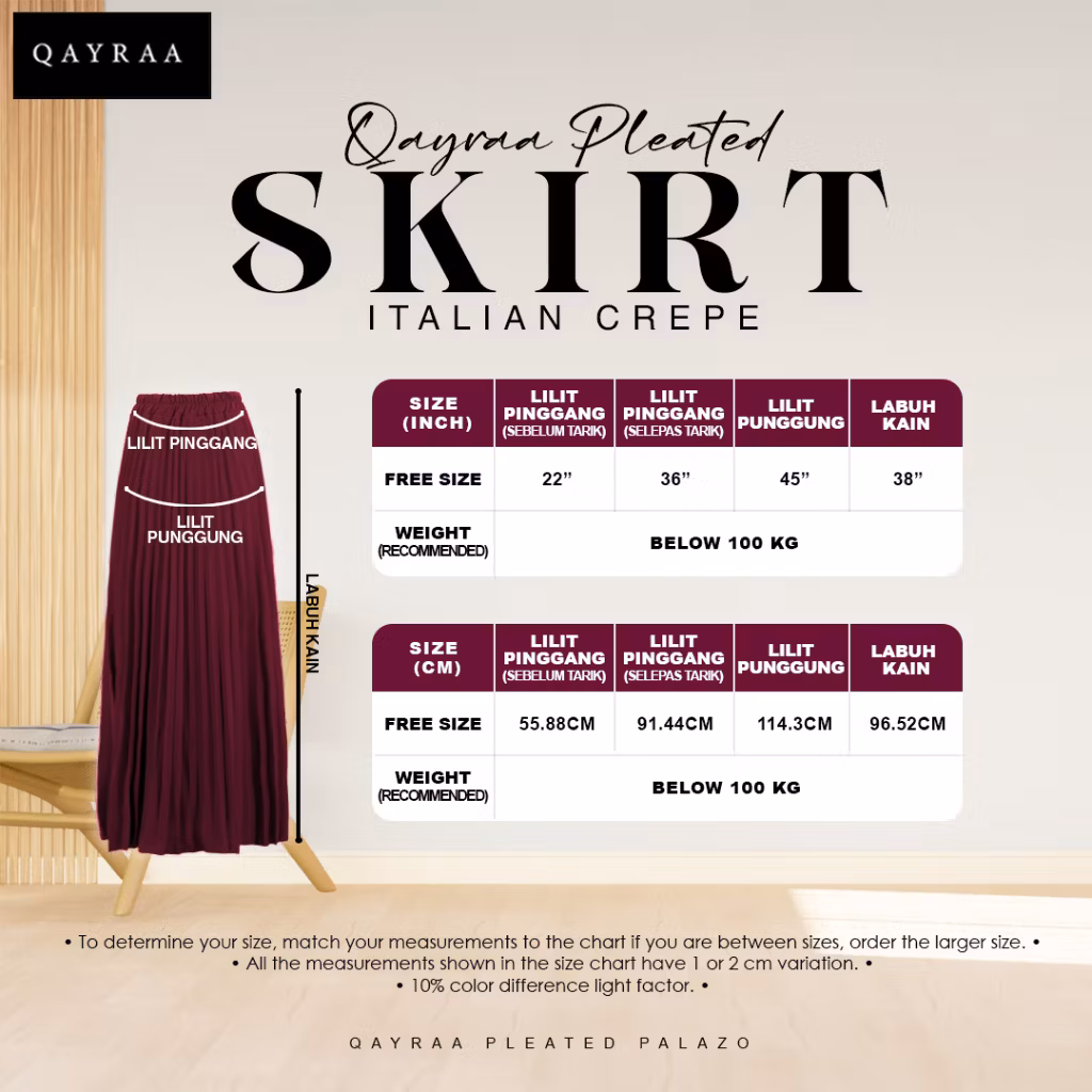 Qayraa Pleated Skirt Navy Blue _1