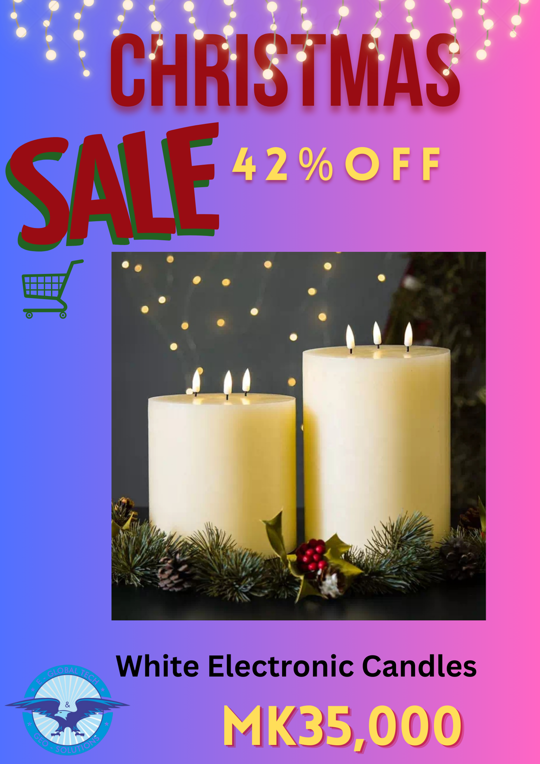 Cream White Electronic Candles