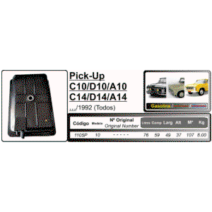 Tanque De Combustível De Plástico Chevrolet C10 D10 A10 – C14 D14 A14 tds até 1992_4