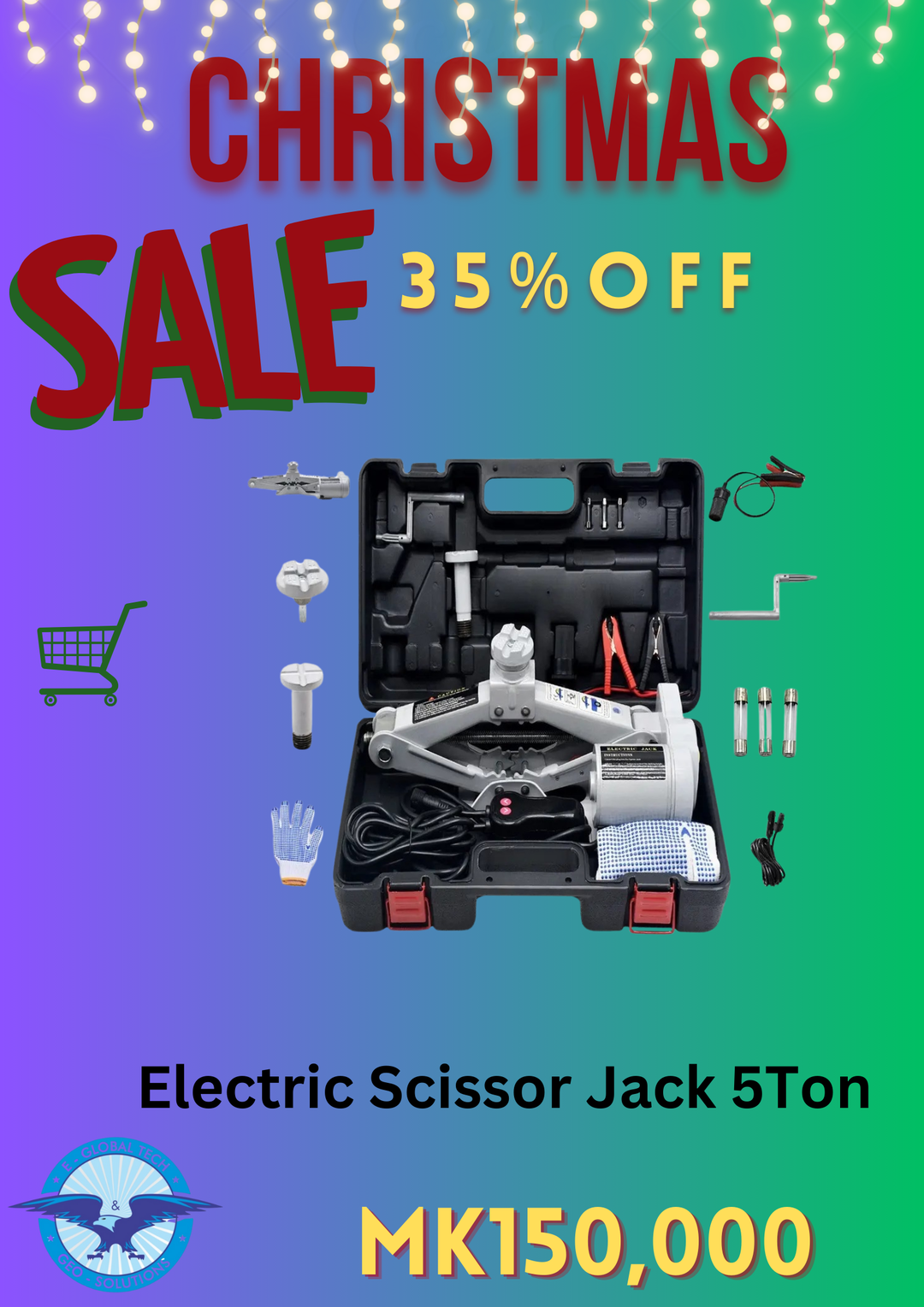 High Quality 5Ton 12V Electric Scissor Car Jack