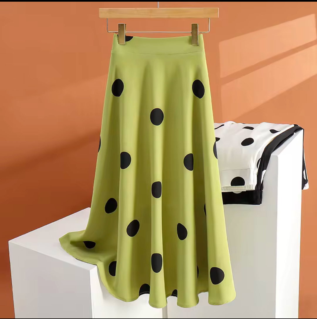 HEPBURN A-LINE UMBRELLA SKIRT POLKA DOT