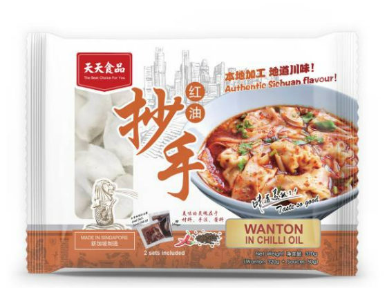 [Tian Tian] Wanton In Chilli Oil 红油抄手 370G (Include Sauces: 50g (2 Chilli + 1 Vinegar))_0
