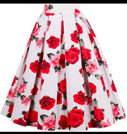 FLORAL KNEE LENGTH SKIRT 