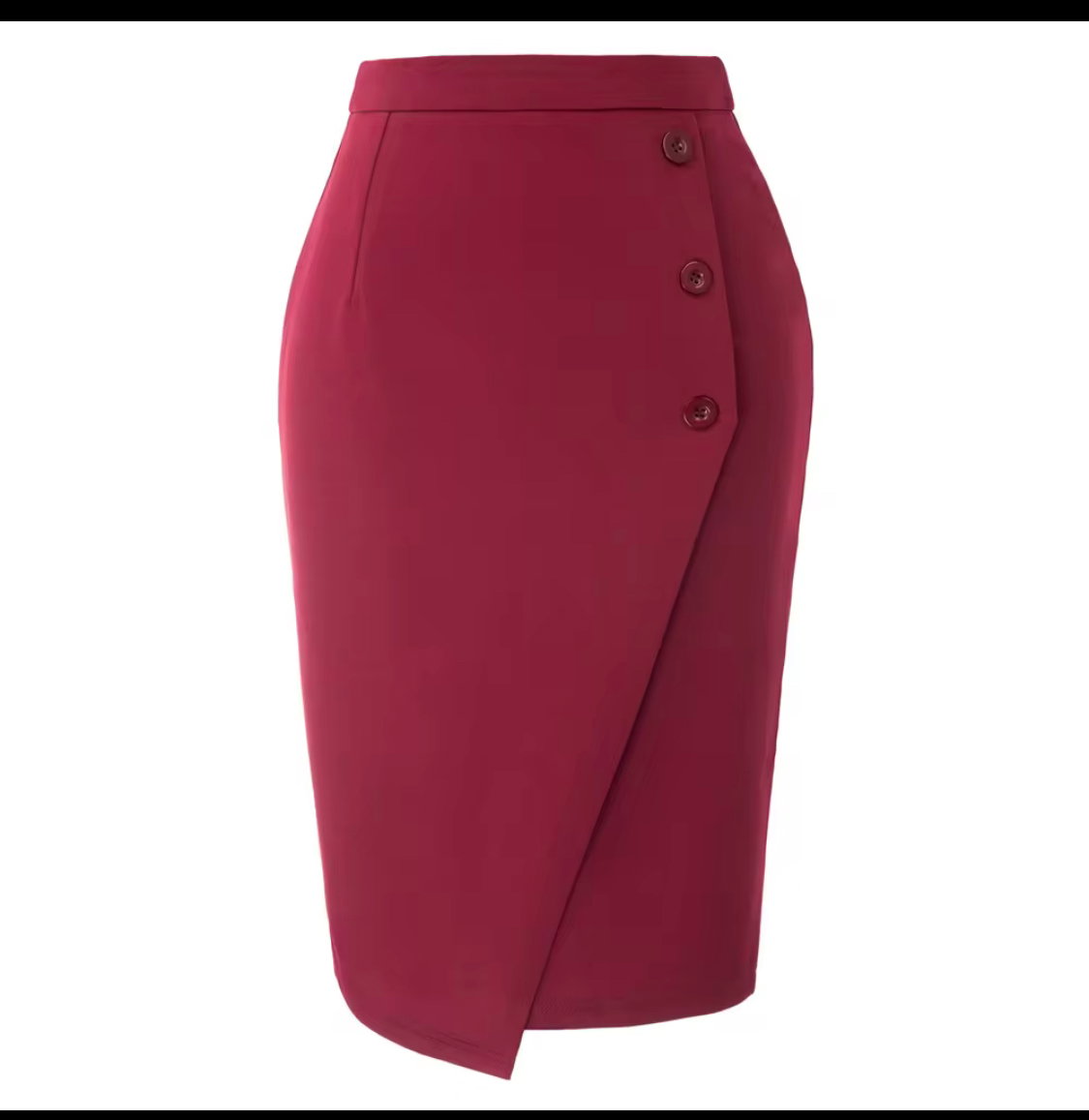 HIGH WAIST SPLIT BODYCON PENCIL SKIRT_1