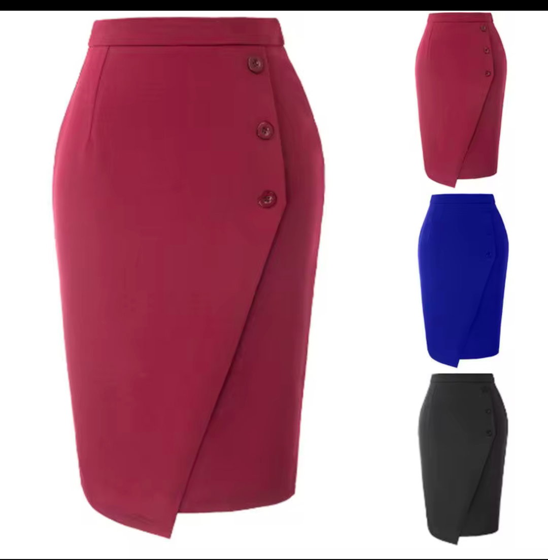 HIGH WAIST SPLIT BODYCON PENCIL SKIRT