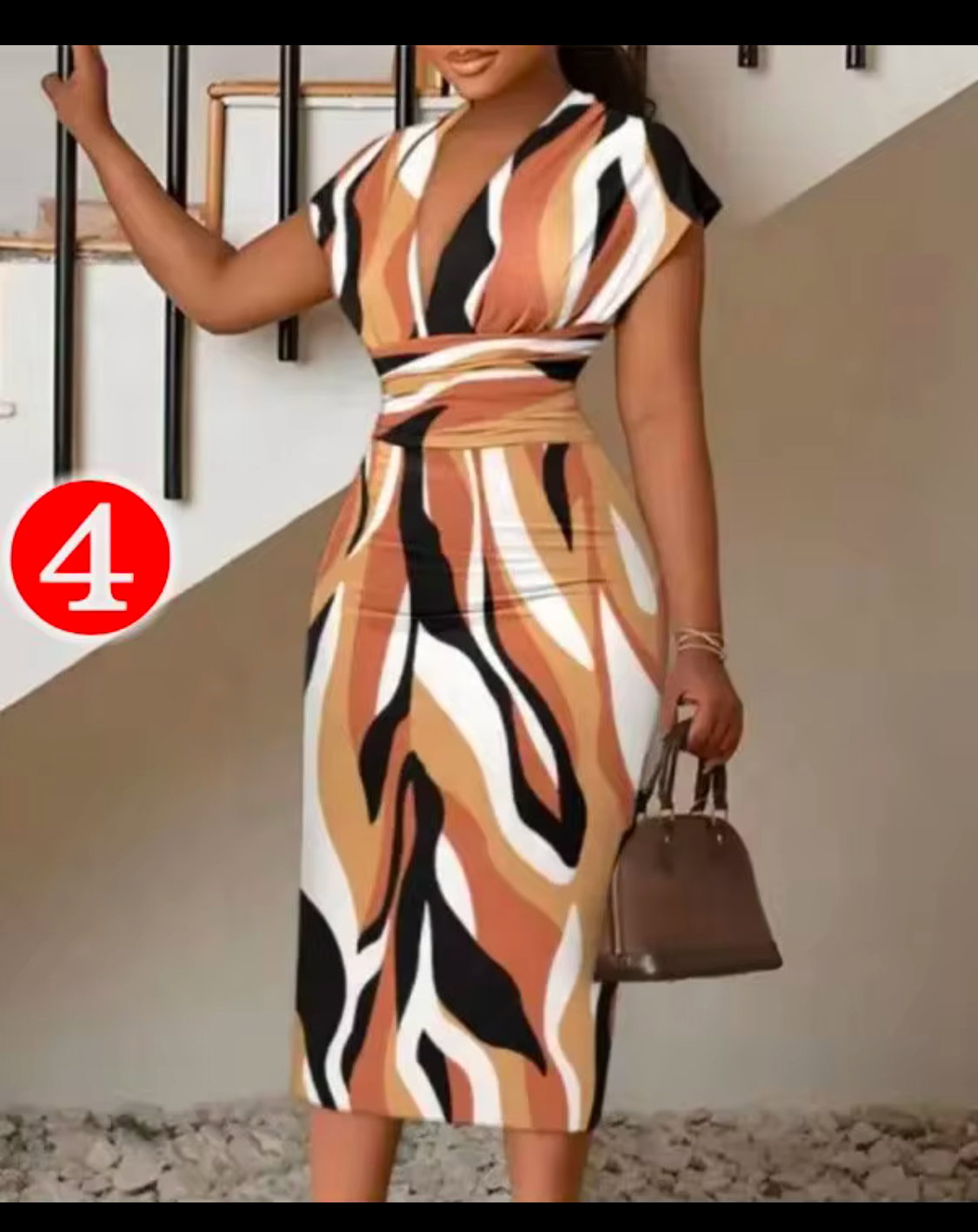 VNECK DRESS HIGH WAIST _4