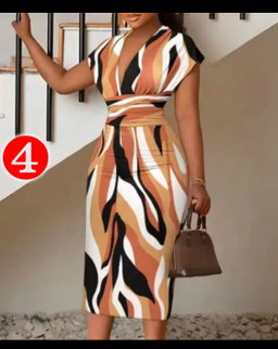 VNECK DRESS HIGH WAIST 