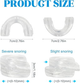 DAJILI Anti Snore Devices, Stop Snoring Devices, Anti-Snoring Anti-Molar Silicone Braces Dental Tray, Adjustable Anti-Snoring Mouth Guard for Better Sleep, Effective Snore Stopper for Men/Women