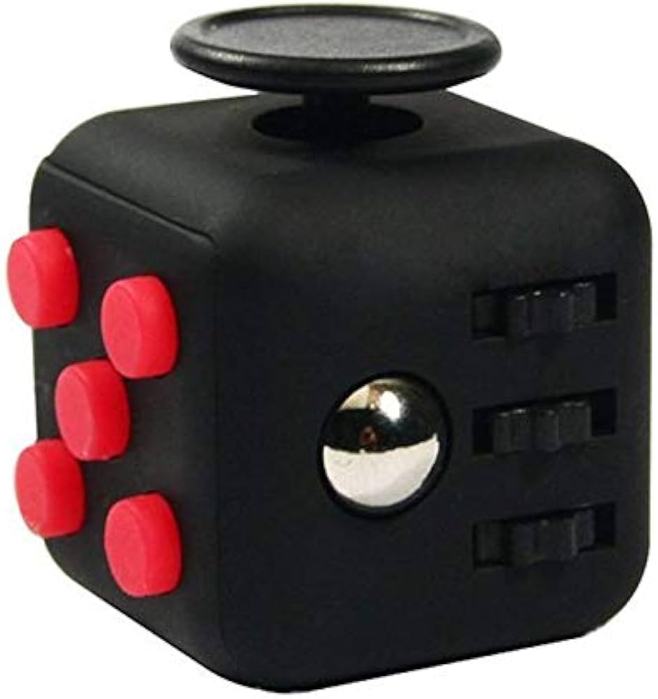 Focus Cube – Fidget Cube jouet pour soulager l'anxiété, le stress, l'attention, pour enfants/adultes, cadeau TDAH, mauve et noir _1