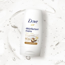 Dove Désinfectant Mains X12, Gel Crème, Nourissant Beurre de Karité et Vanille, Elimine 99,9% des Bactéries - (Lot de 12x50ml)