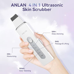 Épurateur de Peau, ANLAN 4 en 1 Ultrasonique Épurateur Visage, Appareil de Nettoyage du Visage et anti Point Noir pour Soin Peau