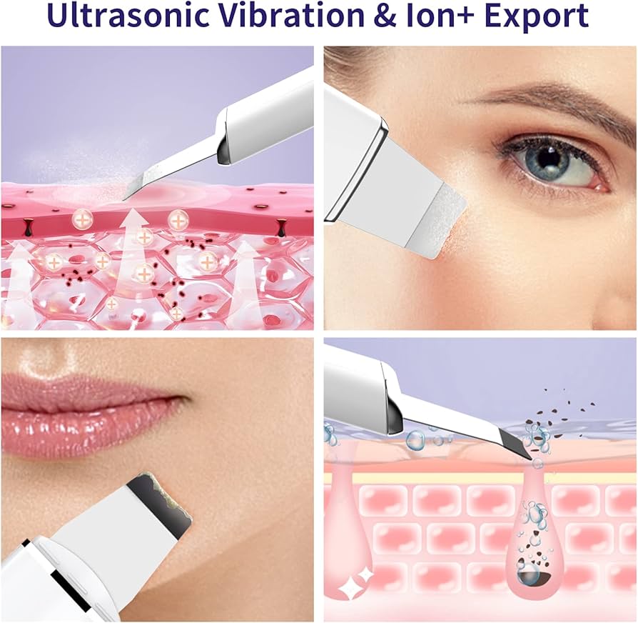 Épurateur de Peau, ANLAN 4 en 1 Ultrasonique Épurateur Visage, Appareil de Nettoyage du Visage et anti Point Noir pour Soin Peau_3