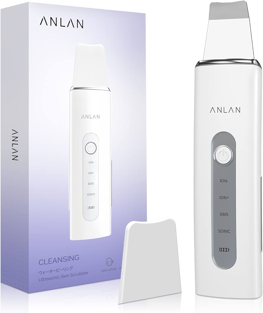 Épurateur de Peau, ANLAN 4 en 1 Ultrasonique Épurateur Visage, Appareil de Nettoyage du Visage et anti Point Noir pour Soin Peau