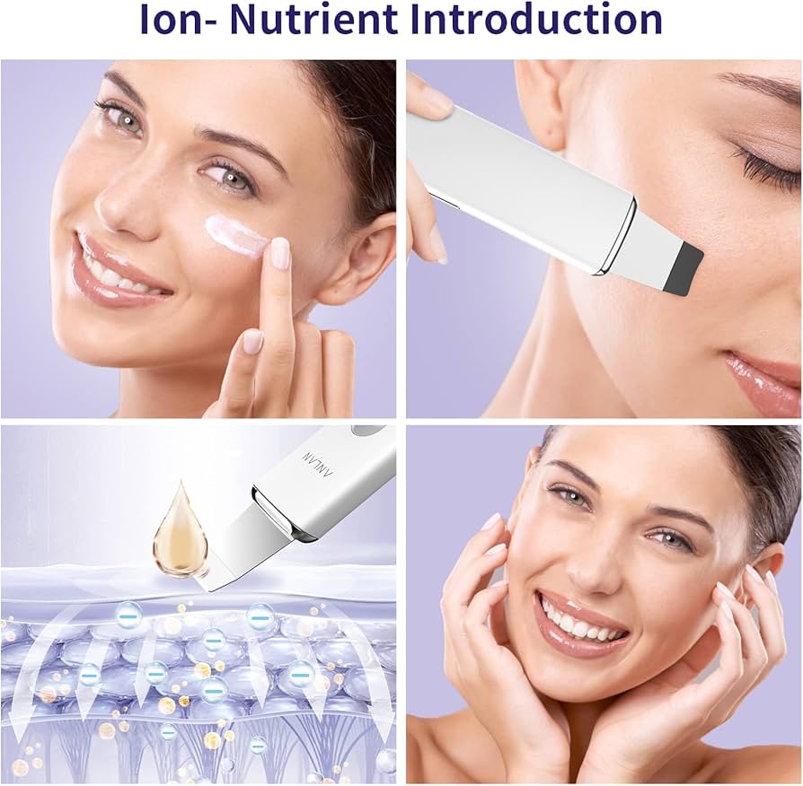 Épurateur de Peau, ANLAN 4 en 1 Ultrasonique Épurateur Visage, Appareil de Nettoyage du Visage et anti Point Noir pour Soin Peau_4